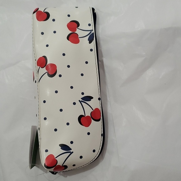 Kate Spade 4pc white & blue polka-dot cherry print pencil case‎ & accessories - Picture 6 of 11